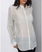 Chemise transparente vert d'eau
