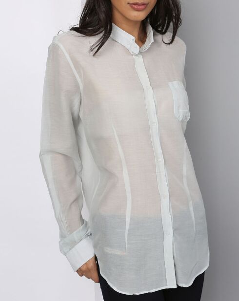 Chemise transparente vert d'eau