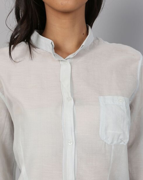 Chemise transparente vert d'eau
