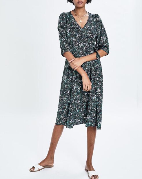 Robe Opale fantaisie imprimé liberty menthe