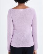 Pull en Laine & Mohair mélangés Kim mauve