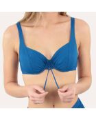 Haut de maillot de bain Monaco bleu pétrole