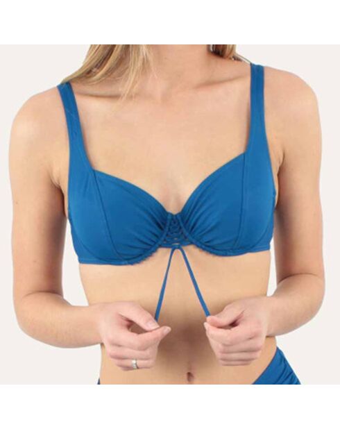 Haut de maillot de bain Monaco bleu pétrole