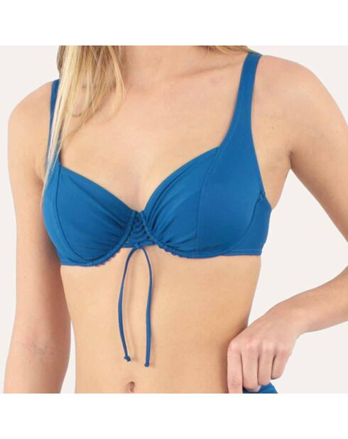 Haut de maillot de bain Monaco bleu pétrole