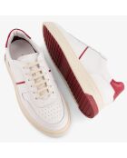 Sneakers en Cuir B5 blanc/bordeaux