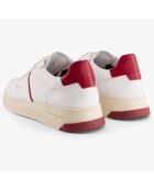 Sneakers en Cuir B5 blanc/bordeaux