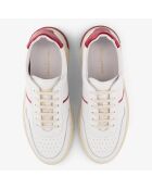 Sneakers en Cuir B5 blanc/bordeaux