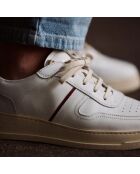 Sneakers en Cuir B5 blanc/bordeaux