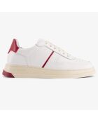Sneakers en Cuir B5 blanc/bordeaux