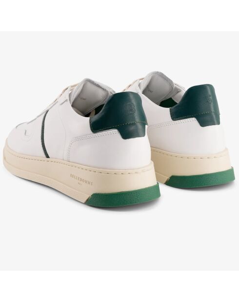 Sneakers en Cuir B6 blanc/vert sapin