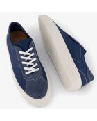 Sneakers en Velours de Cuir B3 bleu marine
