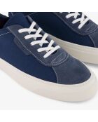 Sneakers en Velours de Cuir B3 bleu marine