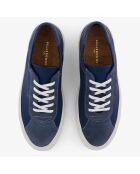 Sneakers en Velours de Cuir B3 bleu marine