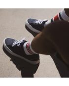 Sneakers en Velours de Cuir B3 bleu marine