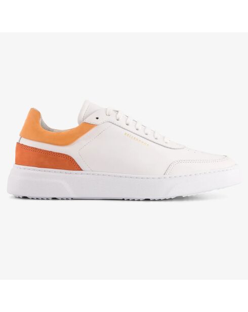 Sneakers en Cuir B2 blanc/orange