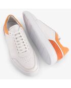 Sneakers en Cuir B2 blanc/orange