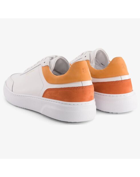 Sneakers en Cuir B2 blanc/orange
