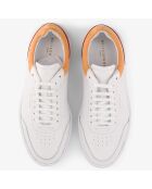 Sneakers en Cuir B2 blanc/orange
