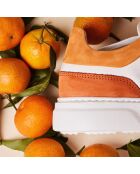 Sneakers en Cuir B2 blanc/orange