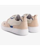 Sneakers en Cuir B1 beige/bleu