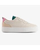 Sneakers en Cuir B0 Playground beige/vert/rose