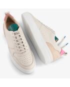 Sneakers en Cuir B0 Playground beige/vert/rose