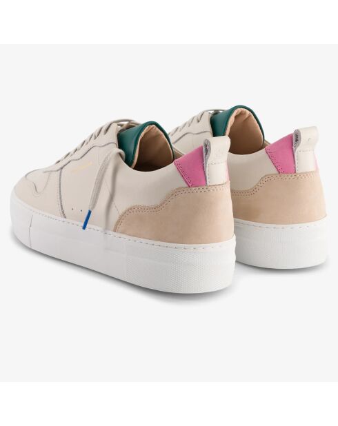 Sneakers en Cuir B0 Playground beige/vert/rose