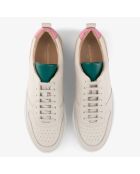 Sneakers en Cuir B0 Playground beige/vert/rose