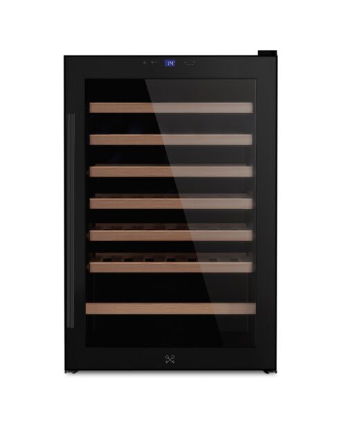 Vrijstaande zwarte wijnkelder met 48 flessen - 54x54,7x84 cm