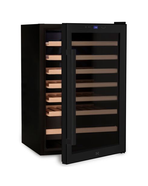 Vrijstaande zwarte wijnkelder met 48 flessen - 54x54,7x84 cm