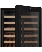 Cantinetta vino nera autoportante da 48 bottiglie - 54x54,7x84 cm