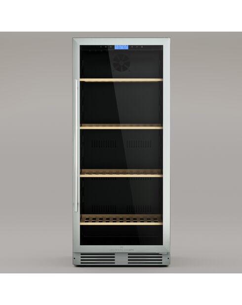 Cave à vin 160 bouteilles encastrable noire  - 59.5x69x139 cm