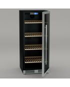 Cave à vin 160 bouteilles encastrable noire  - 59.5x69x139 cm