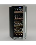 Cave à vin 160 bouteilles encastrable noire  - 59.5x69x139 cm