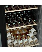 Cave à vin 160 bouteilles encastrable noire  - 59.5x69x139 cm