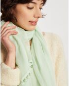 Étole Étole Pompon vert d'eau - 100x200 cm