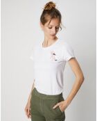 T-Shirt Fleur blanc