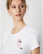 T-Shirt Fleur blanc