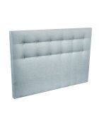 Tête de lit capitonnée Aube bleu azur - 140x9x115 cm