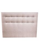 Tête de lit capitonnée Aube rose poudré - 180x9x115 cm