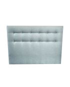 Tête de lit capitonnée Aube bleu azur - 180x9x115 cm