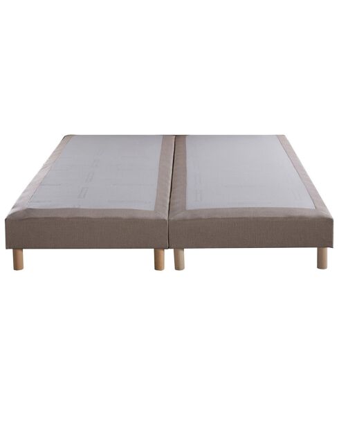 2 Sommiers tapissier Aube rose poudré - 160x200 cm