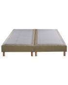 2 Sommiers tapissier Aube gris souris - 180x200 cm