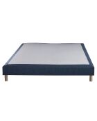 Ensemble Hécate Sommier Crépuscule + Matelas ressorts ensachés et Mémoire de forme bleu marine - 140x190 cm