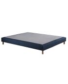 Ensemble Hécate Sommier Crépuscule + Matelas ressorts ensachés et Mémoire de forme bleu marine - 140x190 cm