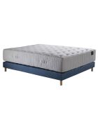 Ensemble Hécate Sommier Crépuscule + Matelas ressorts ensachés et Mémoire de forme bleu marine - 140x190 cm