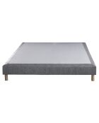 Ensemble Comète Matelas ressorts ensachés + Sommier gris souris - 140x190 cm