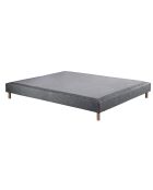 Ensemble Comète Matelas ressorts ensachés + Sommier gris souris - 140x190 cm