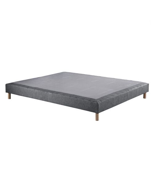 Ensemble Comète Matelas ressorts ensachés + Sommier gris souris - 140x190 cm