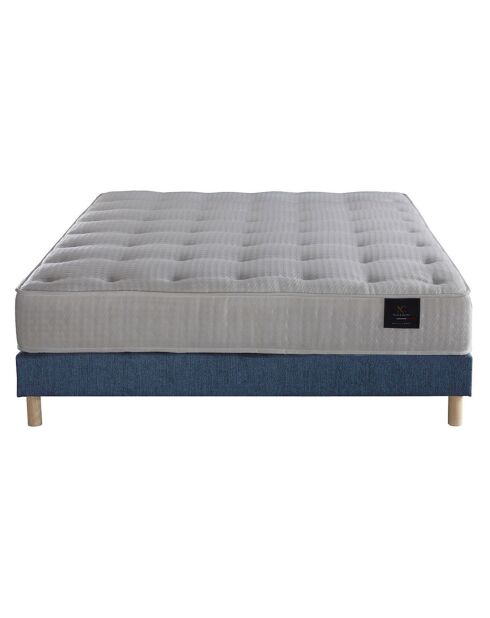 Comète Set Materasso a molle insacchettate + Rete letto blu navy - 140x190 cm